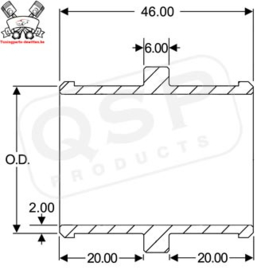 Aluminium koppelstuk 54mm