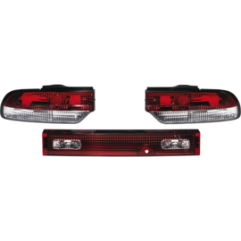 Set Achterlichten passend voor Nissan Silvia S13 (180SX) - Rood/Helder (3-delig)