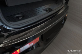 Zwart RVS Achterbumperprotector passend voor BMW i3 (i01) Facelift 2017- 'Ribs'