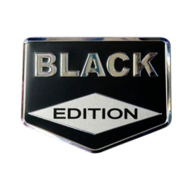 Aluminium Embleem/Logo - BLACK EDITION - 8x6,2cm