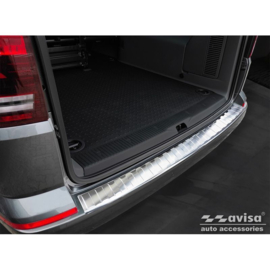 RVS Achterbumperprotector passend voor Volkswagen Caravelle T6 2015- & FL 2019- (met achterklep) 'Ribs'