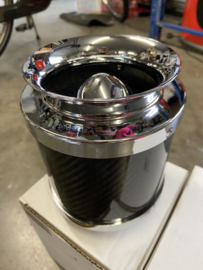 Air Filter 76mm Carbon/Chroom/Blauw