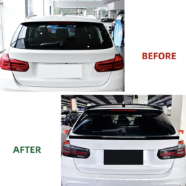 AutoStyle Onderste achterspoiler passend voor BMW 3-Serie F31 Touring 2012-2019 (ABS Glanzend zwart)