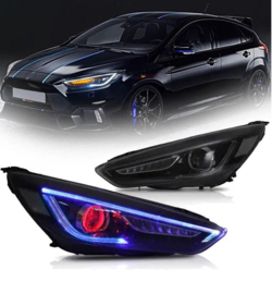 VLAND LED-koplampen voor Ford Focus 2015-2019 Mk III Facelift (mk 3.5) Met demonenogen  Accessoires Met HID-lampen