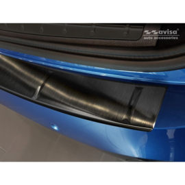 Zwart RVS Achterbumperprotector passend voor BMW X1 II F48 M-Pakket 2015-2022 'Ribs'