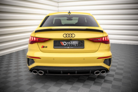 Maxton Design CENTRALE ACHTERSPLITTER VOOR AUDI S3 SEDAN 8Y Gloss Black