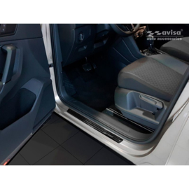 3D Zwart Carbon Instaplijsten passend voor Volkswagen Tiguan II 2016-2020 & FL 2020- incl. Allspace 2017-2020 & FL 2020- 2-delig - 'Performance'