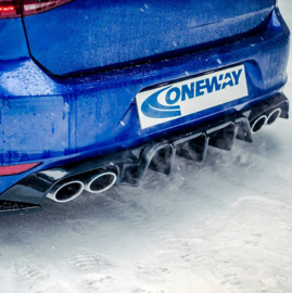 Oneway Achterbumperskirt (Diffuser) passend voor Volkswagen Golf VII HB R 2013-2016 – Glanzend zwart