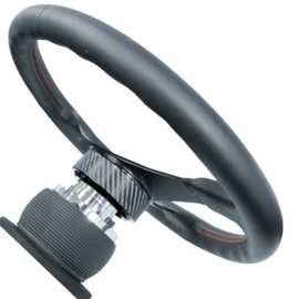 Simoni Racing Quick Release stuurnaaf Carbon/Chroom - Lengte 55mm