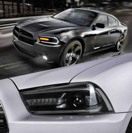 VLAND LED-koplampen voor Dodge Charger 2011-2014 Frontlampen Dubbele koplampen Zonder lampen