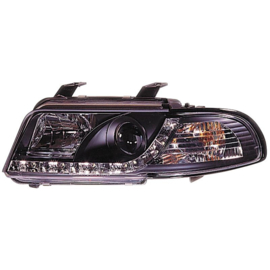 Set Koplampen DRL-Look passend voor Audi A4 B5 1995-1998 - Zwart