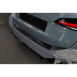Zwart-Chroom RVS Achterbumperprotector passend voor BMW 2-Serie U06 Active Tourer M-Pakket 2021- 'Ribs'