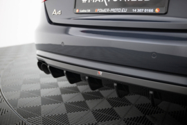Maxton Design Achterspoiler Audi A4 B8 Facelift (uitvoering met dubbele uitlaten aan beide zijden)