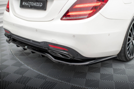 Maxton Design Achtersplitter (met verticale spijlen) Mercedes-Benz S AMG-Line W222 Facelift