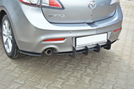 Maxton Design MAZDA 3 MK2 SPORT (PREFACE) ACHTERDIFFUSER & ACHTERZIJSPLITTERS