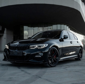 Oneway Set Sideskirts passend voor BMW 3-Serie G20/G21 M-Pack/M340i 2018-2022 & 2022- - Glanzend zwart