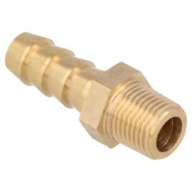 Slangpilaar messing recht 8 mm - 1/4" NPT