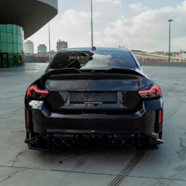 Oneway Achterbumperskirt (Diffuser) passend voor BMW M2 G87 Coupe 2023- - Glanzend zwart
