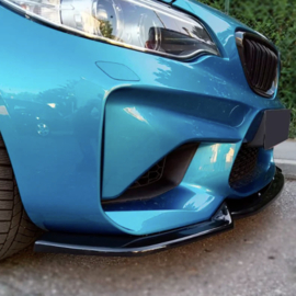 Oneway Voorspoilerlip passend voor BMW M2 F87 2016-2020 - Glanzend zwart