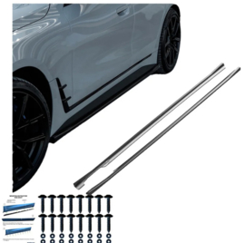 Oneway Set Sideskirts passend voor BMW i4 G26 M-Pack 2021- & 4-Serie G26 M-Pack/M440i 2021-- - Glanzend zwart