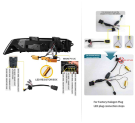 VLAND LED-achterlichten voor 2014 2015 Chevrolet Camaro Kleur: Rood helder