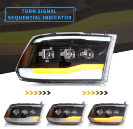 VLAND LED-projectorkoplampen voor 2009-2018 RAM 1500 2500 3500 Kleur Heldere reflector