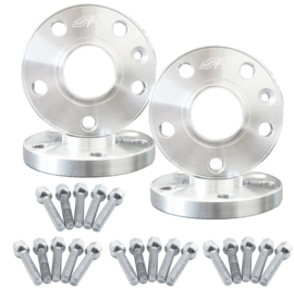 Simoni Racing Aluminium Spoorverbreder Set - 2x15mm(VA) - 2x20mm(AA) (Naaf 57,1mm) inclusief wielbouten - passend voor Audi, VW, Seat, Cupra diversen