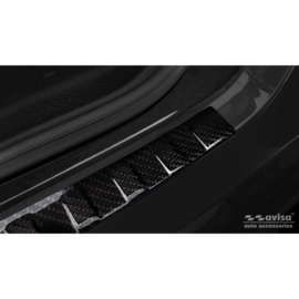 Echt 3D Carbon Achterbumperprotector passend voor BMW X4 F26 2014-2018 'Ribs'