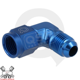 Adapter 90° female / male draaibaar D12 – Blauw