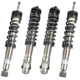 H&R RVS TwinTube Schroefset Versie 1 passend voor Seat Ibiza/Cordoba/Cupra/Skoda Fabia/Volkswagen Fox/Polo 2000-