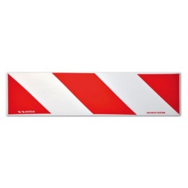 Reflecterende Strepen / Stickers - 14x50cm - Rood/Wit - Set à 2 stuks