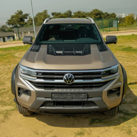 Oneway Motorkapluchtinlaat (Scoop) passend voor Volkswagen Amarok MK2 2022- - Matzwart