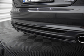 Maxton Design CENTRALE ACHTERSPLITTER AUDI A5 S-LINE F5 COUPÉ / SPORTBACK (MET VERTICALE SPIJLEN) Gloss Black