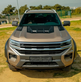 Oneway Set motorkapluchtinlaten passend voor Volkswagen Amarok MK2 2022- - Matzwart