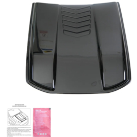 Oneway Motorkapluchtinlaat (Scoop) passend voor Volkswagen Amarok MK1 2010-2022 & Nissan Navara D40 2005-2010 - Glanzend zwart