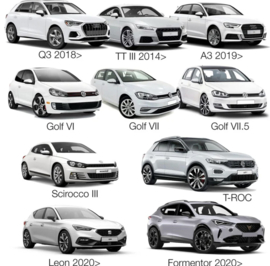 Simoni Racing Aluminium Spoorverbreder Set - 2x15mm(VA) - 2x20mm(AA) (Naaf 57,1mm) inclusief wielbouten - passend voor Audi, VW, Seat, Cupra diversen