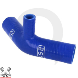 Silicone T-bocht 45° - 35mm (Met 19mm aansluiting) Blauw