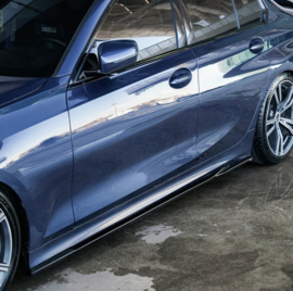 Oneway Set Sideskirts passend voor BMW 3-Serie G20/G21 Sedan/Touring Sport Line 2018-2022 - Glanzend zwart