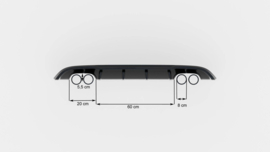 Maxton Design ACHTERKLEP VW GOLF VI MET 2 UITLAATGATEN