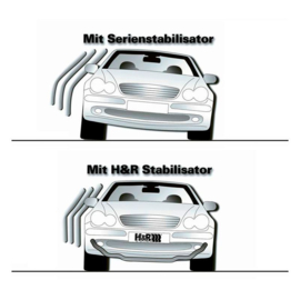 H&R Set Stabilisatorstangen passend voor Audi A1 2WD/Seat Ibiza FR 2WD/Volkswagen Polo 2008- VA22/AA25mm