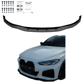 Oneway Voorspoilerlip passend voor BMW i4 G26 M-Pack 2021- & 4-Serie G26 M-Pack/M440i 2021- - Glanzend zwart