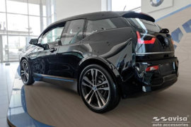 Matzwart RVS Achterbumperprotector passend voor BMW i3 (i01) Facelift 2017-2022 'Ribs'
