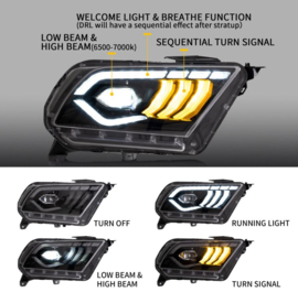 VLAND LED-projectorkoplampen voor Ford Mustang 2010-2014 aftermarket-voorlichten