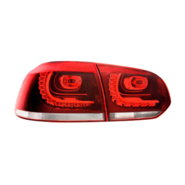 Set R-Look LED Achterlichten passend voor Volkswagen Golf VI 2008-2012 excl. Variant - Rood/Helder