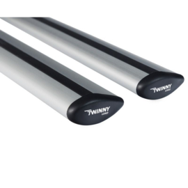 Universele Dakdragerset Twinny Load Aluminium Fly Bar 124cm voor auto's met open & gesloten reling