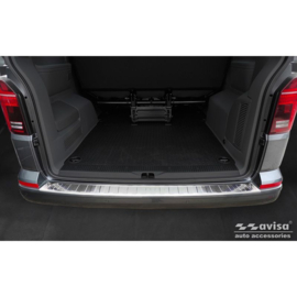 RVS Achterbumperprotector passend voor Volkswagen Caravelle T6 2015- & FL 2019- (met achterklep) 'Ribs'