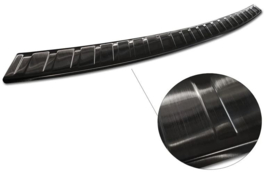 Zwart RVS Achterbumperprotector passend voor BMW iX3 (G08) 2020- 'Ribs'