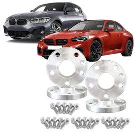 Simoni Racing Aluminium Spoorverbreder Set - 2x16mm(VA) - 2x20mm(AA) (Naaf 72,6mm) inclusief wielbouten - passend voor BMW diversen