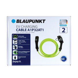 Blaupunkt Electric Vehicle Laadkabel Type1>2 32A 1ph A1P32AT1 8m