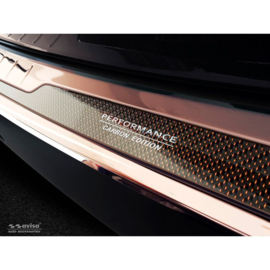 RVS Achterbumperprotector 'Deluxe' passend voor BMW X1 F48 2015-2022 'Performance' Koper/Koper Carbon